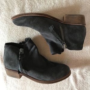 Grey Suede Booties